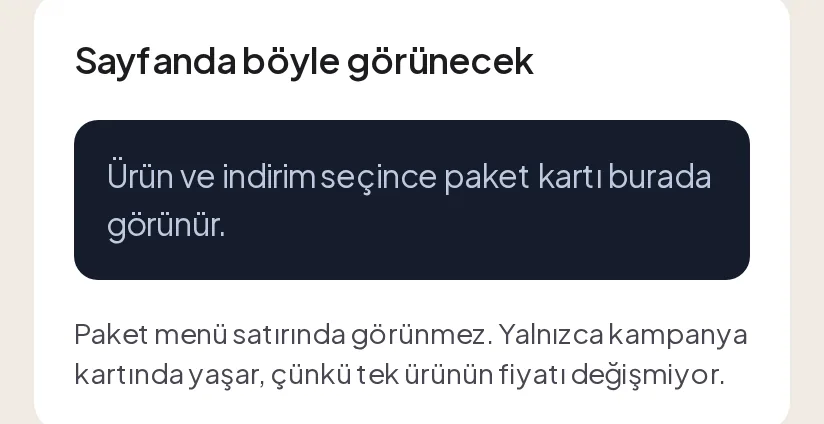 Sayfanda böyle görünecek önizleme kutusu